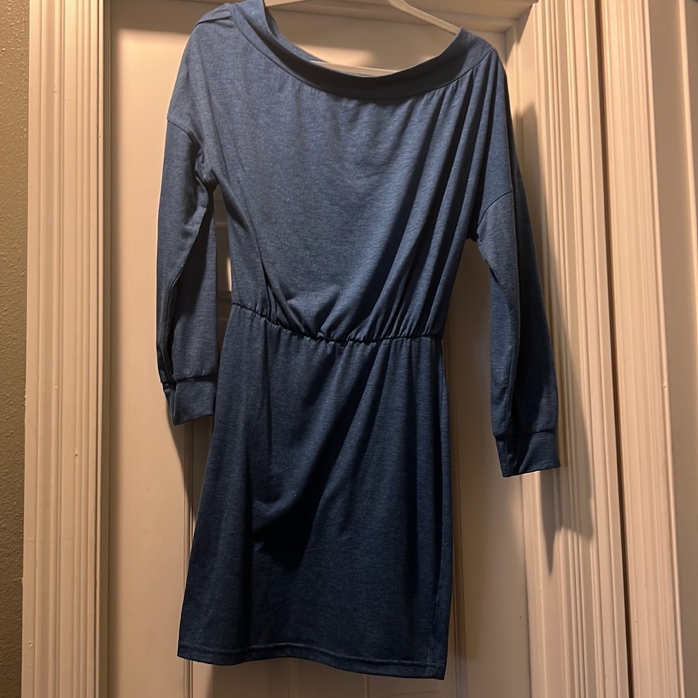 Blue woman t shirt dress